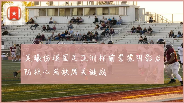 吴曦伤退国足亚洲杯前景蒙阴影后防核心或缺席关键战